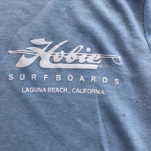 HOBIE surfboards blue shirt